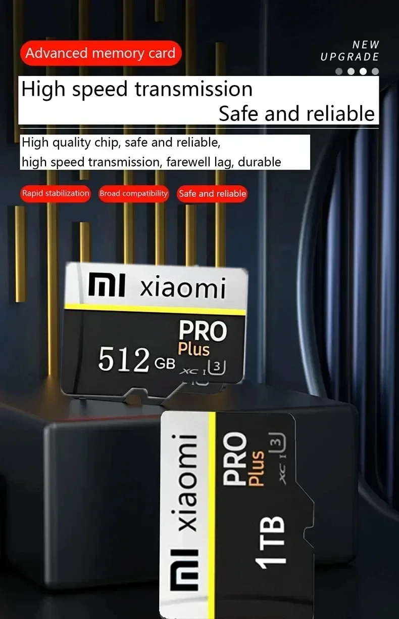 Xiaomi Real Capacity SD Memory Card 2TB Micro TF Card 1TB 512GB Micro Tarjeta SD Cards 128GB 256GB For Nintendo Switch PC Phone