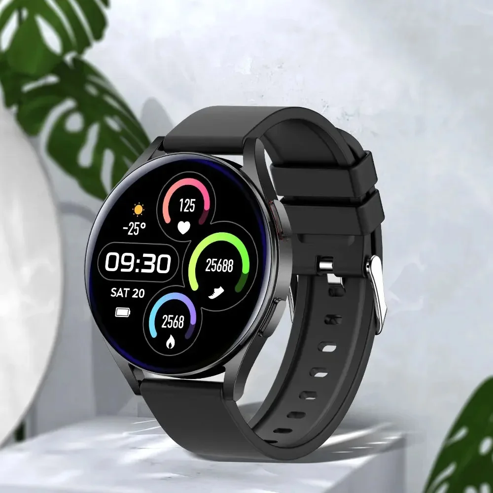 LAXASFIT Watch 6 Smart Watch 1.32 inch 128*160 Bluetooth Call Health Monitoring Alarm Clock Fashion Watch Men Women Holiday Gift