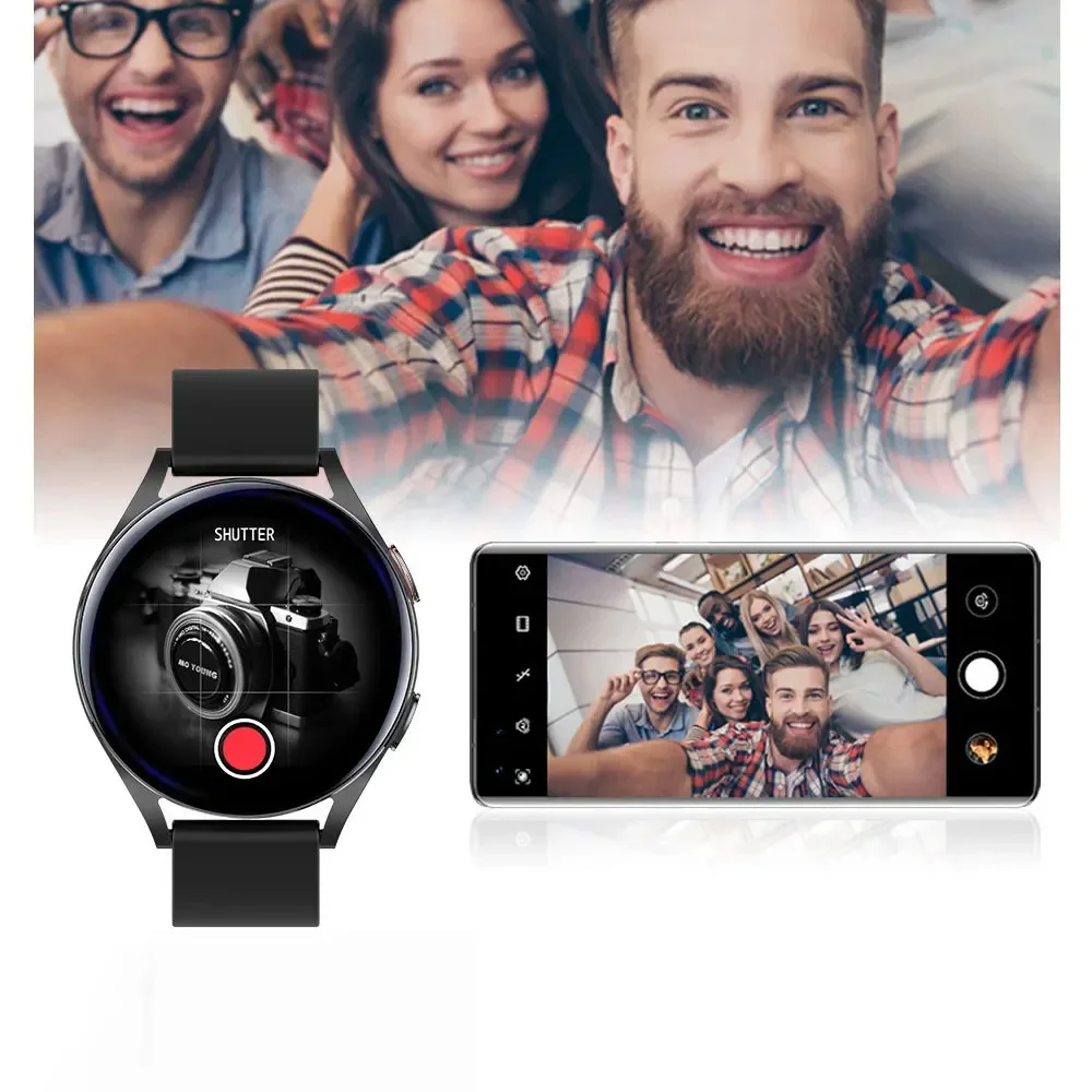 LAXASFIT Watch 6 Smart Watch 1.32 inch 128*160 Bluetooth Call Health Monitoring Alarm Clock Fashion Watch Men Women Holiday Gift