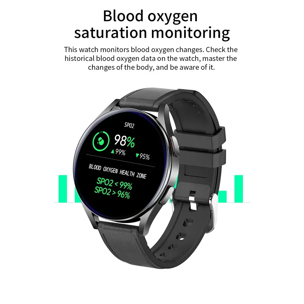 LAXASFIT Watch 6 Smart Watch 1.32 inch 128*160 Bluetooth Call Health Monitoring Alarm Clock Fashion Watch Men Women Holiday Gift