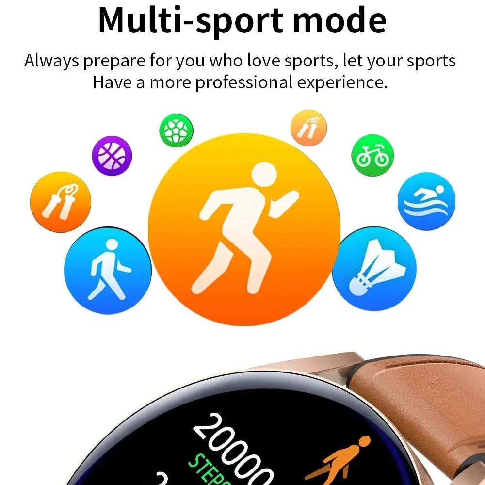 LAXASFIT Watch 6 Smart Watch 1.32 inch 128*160 Bluetooth Call Health Monitoring Alarm Clock Fashion Watch Men Women Holiday Gift