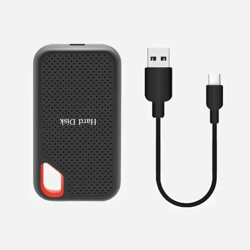 4TB Mini Portable SSD External Hard Drive Hardware Storage USB-C - Password Protection & Ultra Lightweight for Office/Security