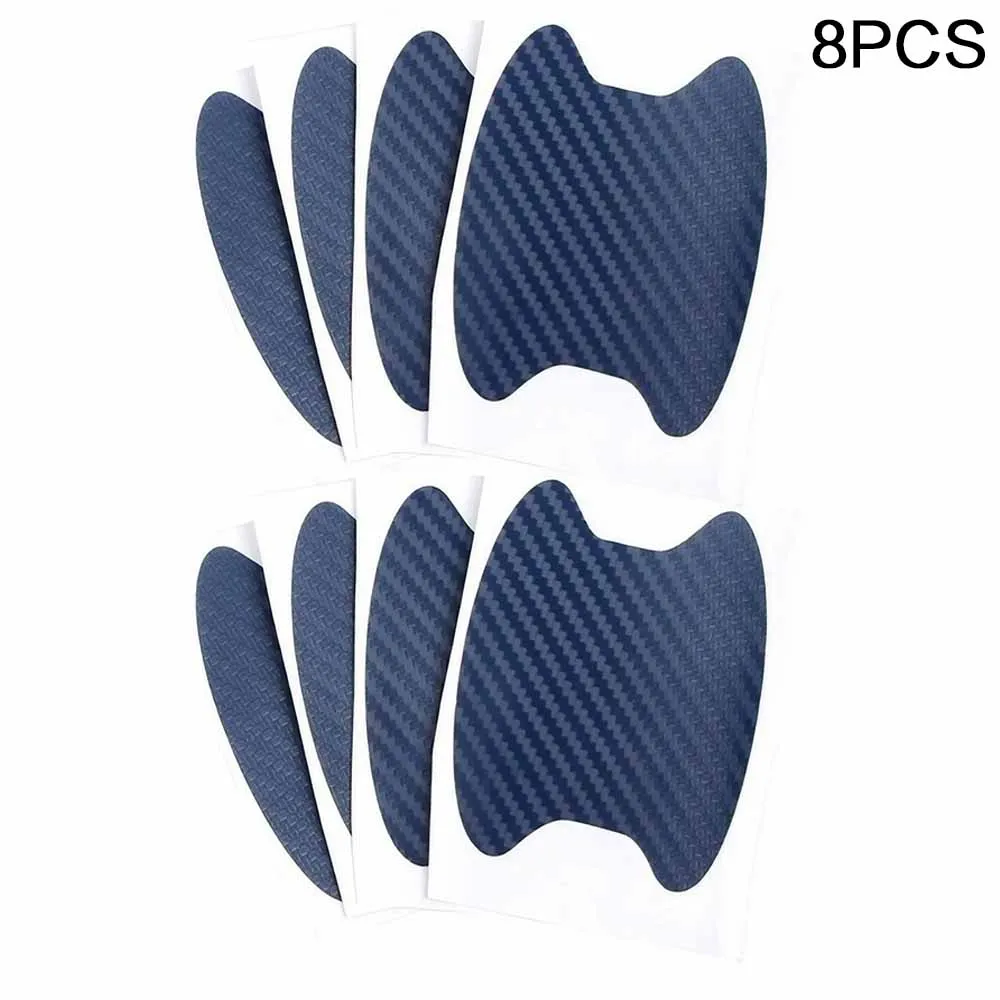 Universal Carbon Fiber Car Door Handle Protector, Vinyl Anti-Scratch Protective Film for Car Handles