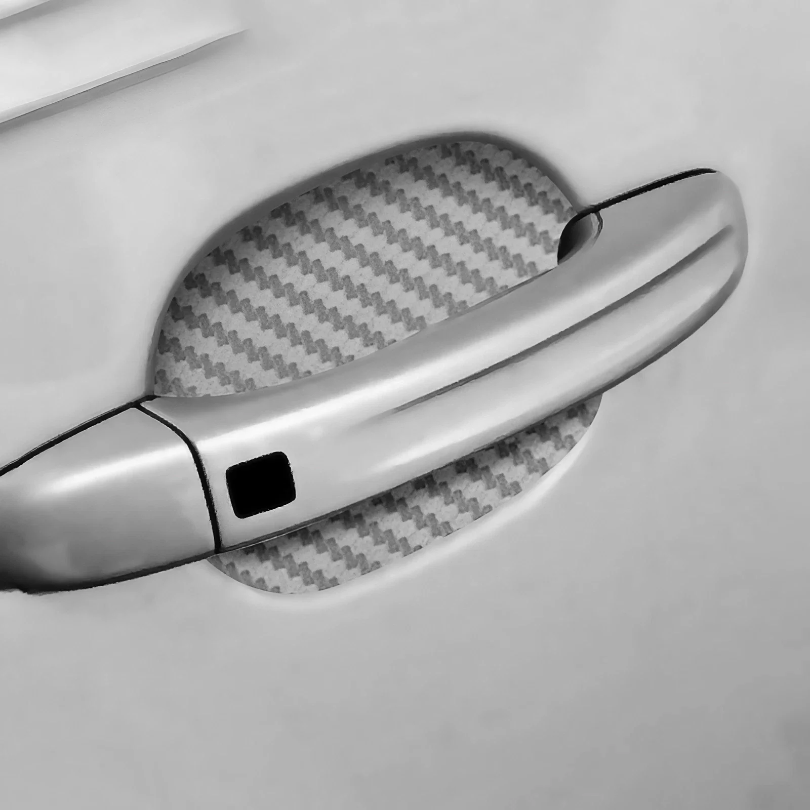 Universal Carbon Fiber Car Door Handle Protector, Vinyl Anti-Scratch Protective Film for Car Handles