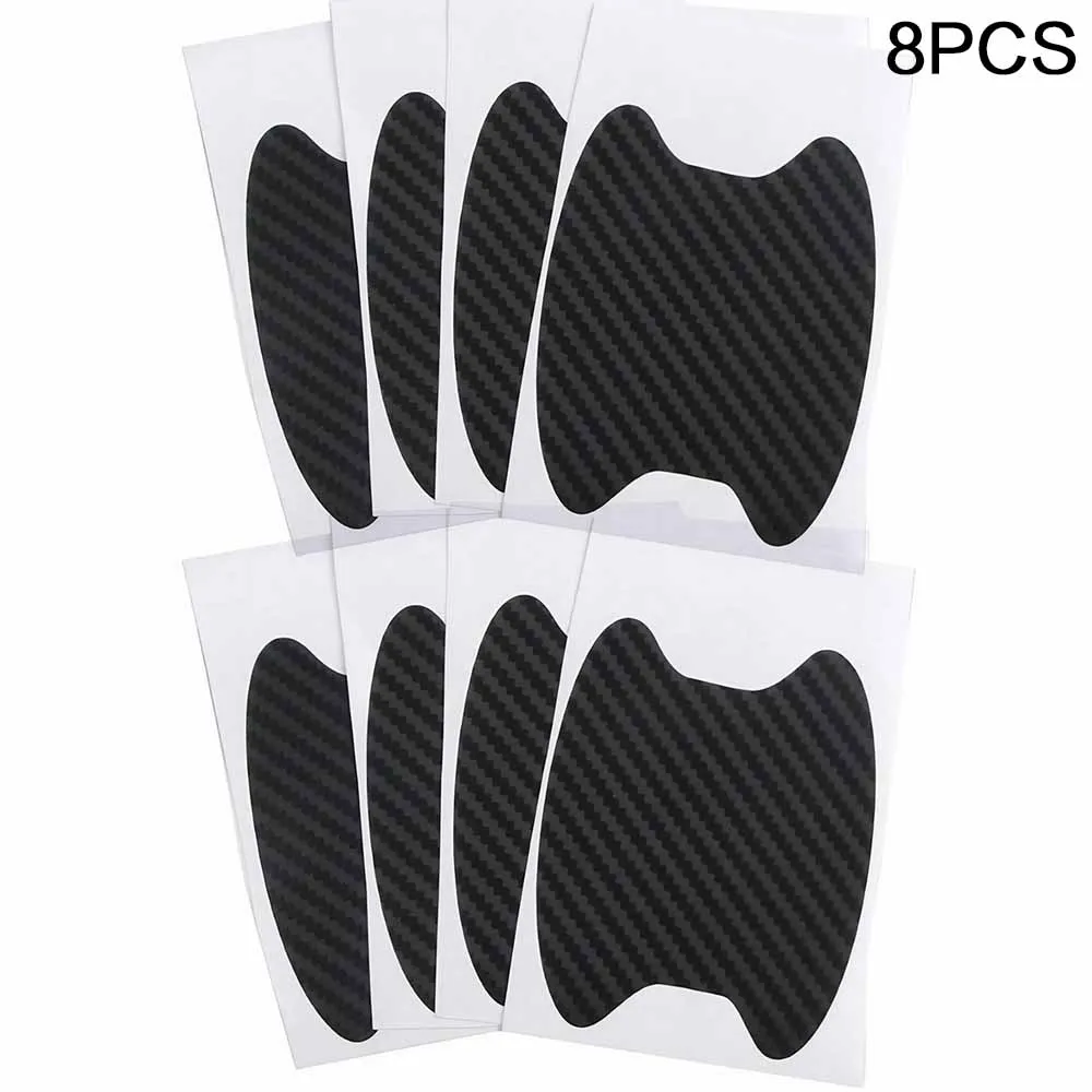 Universal Carbon Fiber Car Door Handle Protector, Vinyl Anti-Scratch Protective Film for Car Handles