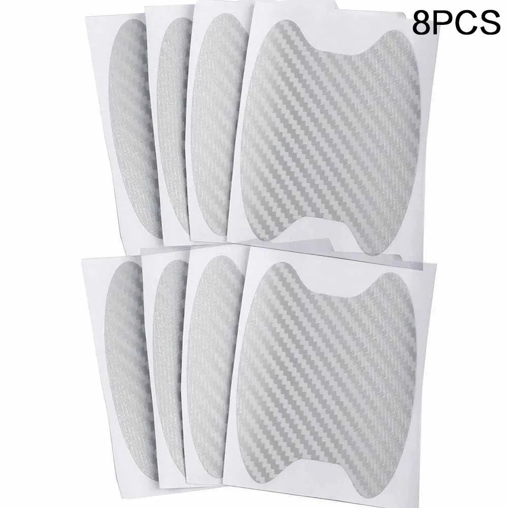 Universal Carbon Fiber Car Door Handle Protector, Vinyl Anti-Scratch Protective Film for Car Handles