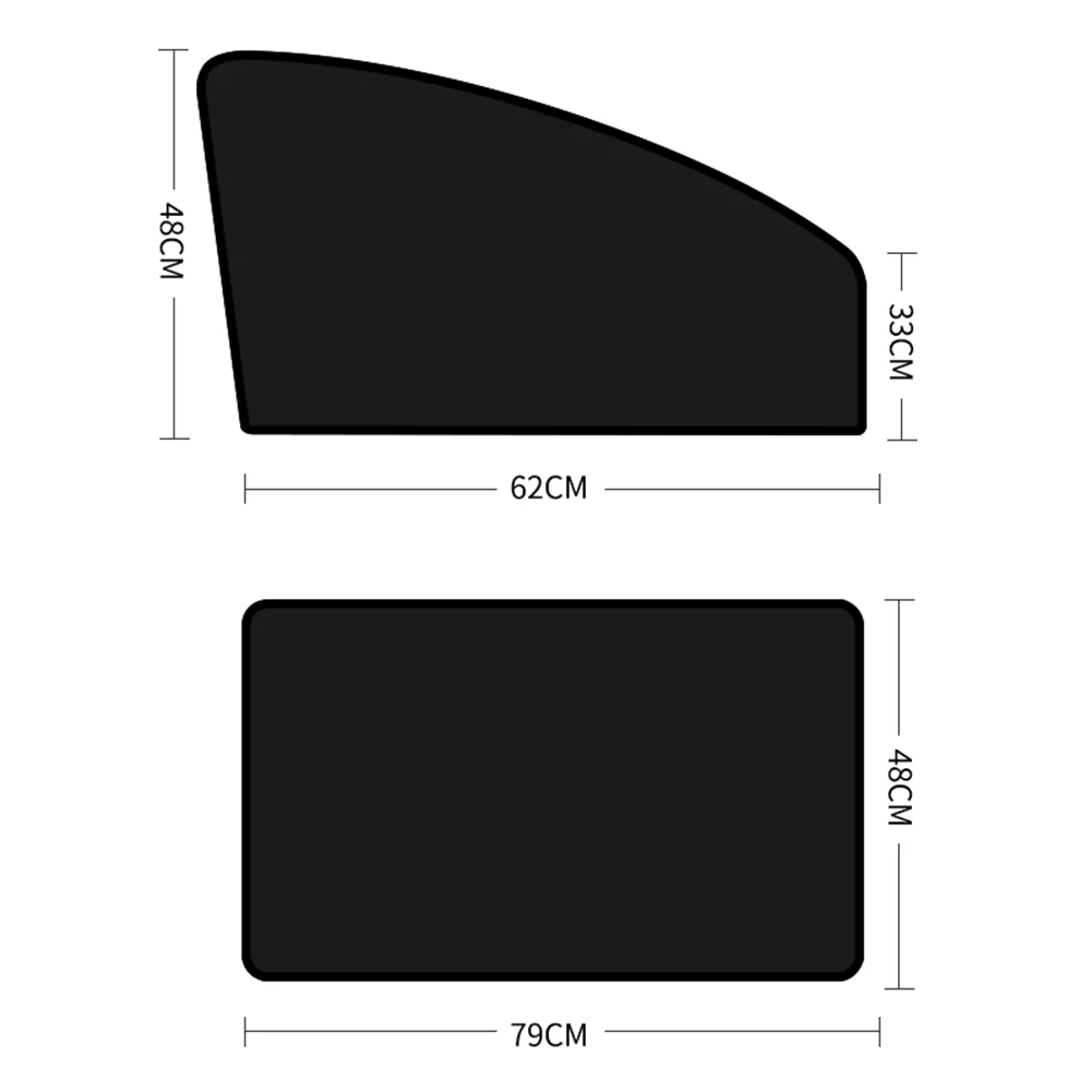 2PCS Car Sunshade Curtains Summer Protection Window Magnetic Suction Sunshade Side Window Cover Sun Visor Front Rear Auto