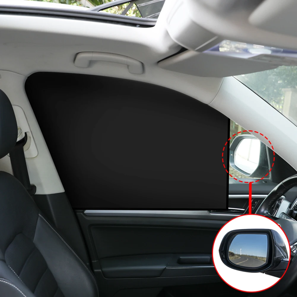 2PCS Car Sunshade Curtains Summer Protection Window Magnetic Suction Sunshade Side Window Cover Sun Visor Front Rear Auto