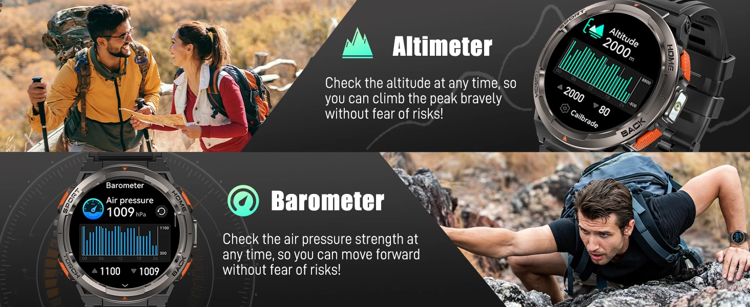 Smart Watch KE5 2024 3ATM Waterproof Original Design Sports Watch With Compass And Altitude Barometer Flashlight Call Smart Watch KE5 2024 3ATM Waterproof Original Design Sports Watch With Compass And Altitude Barometer Flashlight Call