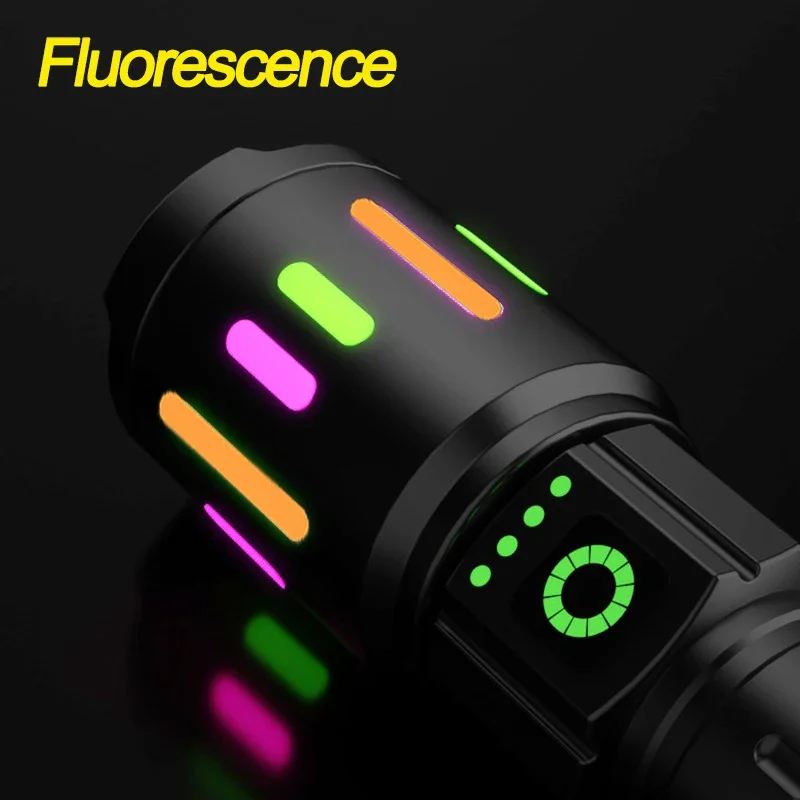 High-power Bright LED Flashlight USB Charging Telescopic Zoom Long-distance Lighting Tactical Lantern Camping Outdoor Torch